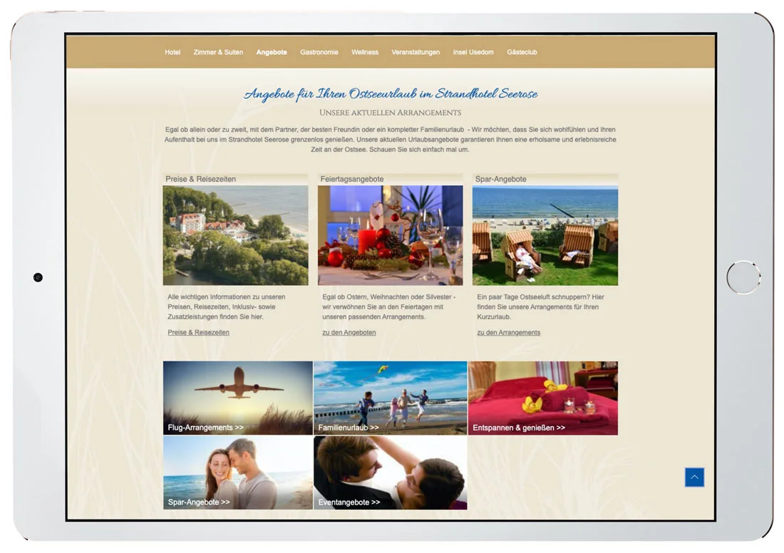 Strandhotel Seerose - TYPO3 Webseite Referenz3